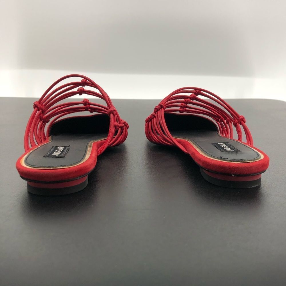 Jaggar Series Knotted Slide in Coral Flat Sandals - Picture 9 of 13
